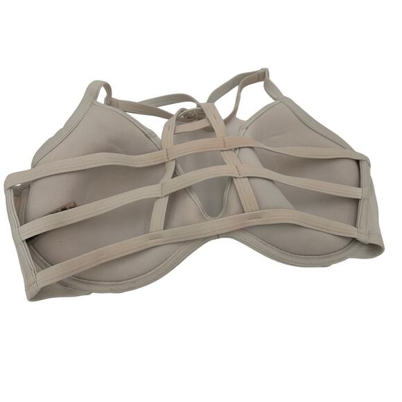 PINK Victoria's Secret Off White Strappy Halter Swim Bikini Top Size Large (DD) - Picture 4 of 6